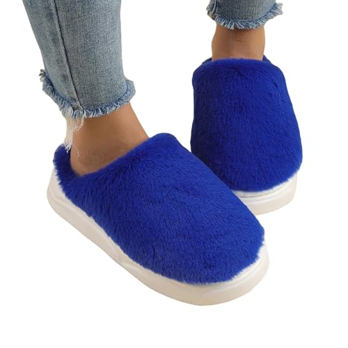 Damen Plüsch Pantoffeln Winter Warm Antirutsch Hausschuhe Mit Polar Fleece-Futter Memory Foam Funny Print Baumwolle Weich Indoor Outdoor von Generic