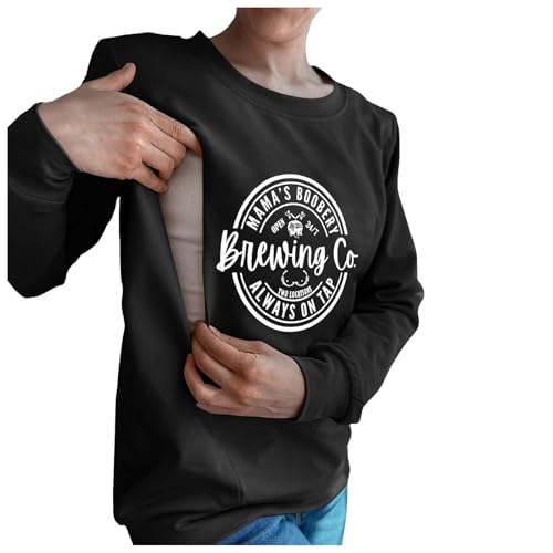 Damen-Pullover, lässig, Still-Sweatshirt, bequem, Reißverschluss, Stillpullover Schwangere Pflege Sweatshirt Damen Langarm Stillen Shirt Sweatshirt Umstandsmode Warm Pullover zum Stillen von Generic