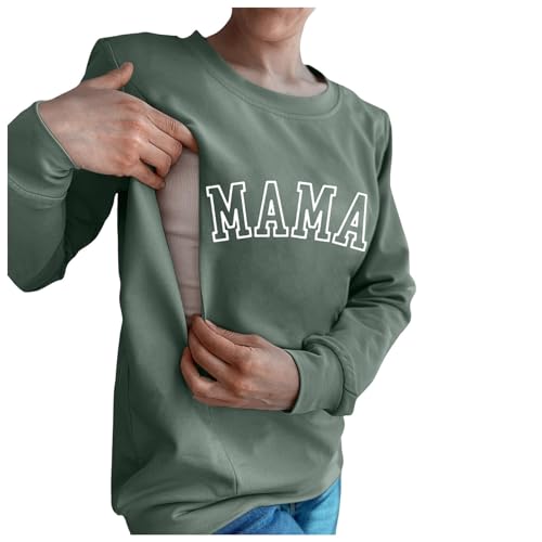 Damen-Pullover, lässig, Still-Sweatshirt, bequem, Reißverschluss, Stillpullover Schwangere Pflege Sweatshirt Langarm Stillen Shirt Sweatshirt Umstandsmode Warm Pullover zum Stillen Pullover von Generic