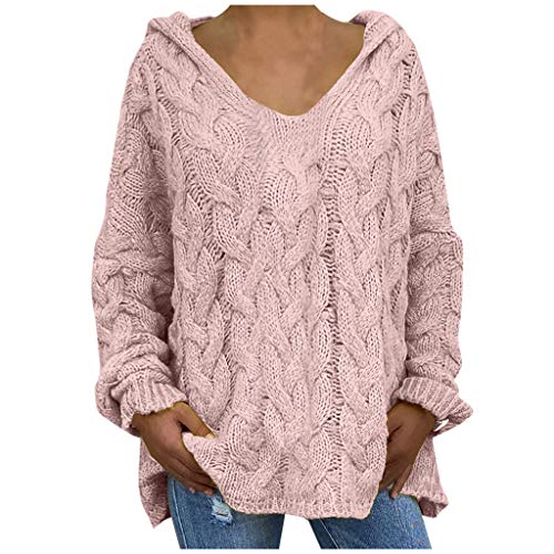 Damen Pullover Langarmshirt V-Ausschnitt Elegant Training Oberteile Vintage Mode Kawaii Warm Gemütlich Langarm Schulterfrei Einfarbig Mode Langarm Oberteile mit Fell Hellblau XL von Generic