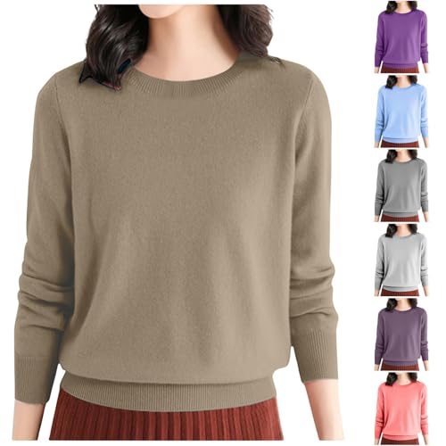 Damen Pullover Winter Oversize Warme Rundhalsausschnitt Gestreifter Strickpullover Weicher Winterpullover Plüsch Lockerer Lässige Pullover Damen Weihnachtspullover Teenager Mädchen von Generic