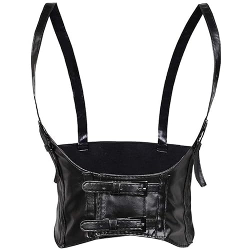 Damen Punk Leder Korsett Gürtel Gothic Körper Taillengürtel Steampunk Unterbrustkorsett Verstellbare Weste Gürtel Mode Taille Gürtel für Kleid Halloween Kostüm von Generic