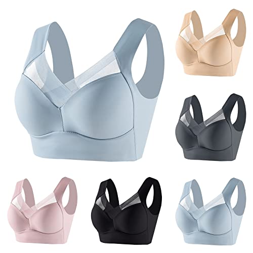 Damen Push Up BH Eleganter Unsichtbarer Blumen Spitze Schalen ohne Bügel BH Große Brust Bustier Alltag BH Unterwäsche von Generic