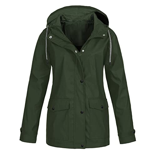 Damen Regenjacke Leicht Wasserdicht Regenmantel Windbreaker Dünne Packbar Reisen Fahrrad Regenjacken Windjacke Personalisierte Geschenke von Generic