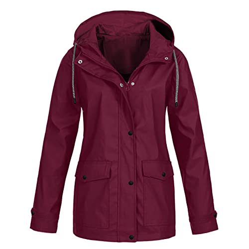 Damen Regenjacke 'Oh! Nass'is!' II mit Innenfutter - Regenmantel Outdoorjacke Regenparka wasserdicht modisch tailliert Happy New Year 2024 von Generic