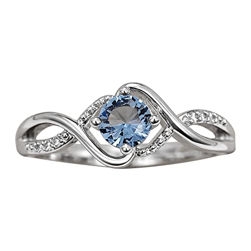 Damen Ringe Luxus Ringe Geschenk Ringe Legierung Ring Sets Verlobungsringe Alt Ring Set, blau, C, Verlobungsring von Generic