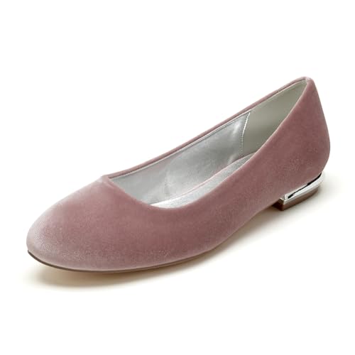 Damen Round Toe Braut Ballerinas Slip - on Style Für Komfort Am Hochzeitstag,Rosa,39 EU Damen Round Toe Braut Ballerinas Slip - on Style Für Komfort Am Hochzeitstag,Rosa,39 EU von Generic