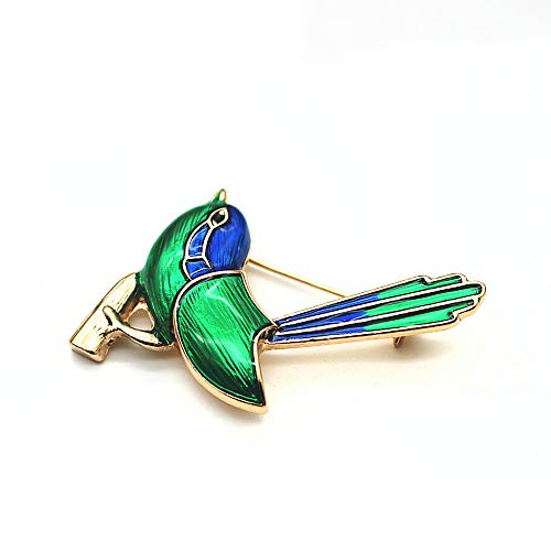 Damen S Einzigartiges Öl Grün Sparrow Bird Branch Broschen Tasche Kappe Zubehör Hervorragende Qualität von Generic