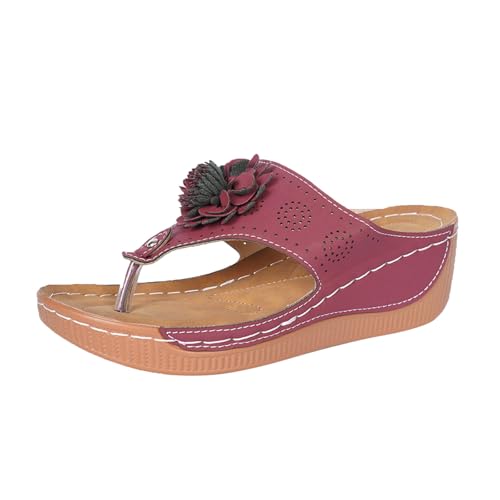 Damen Sandalen Plateau Keilabsatz Ledersandalen Slip On Sommer Flip Flops Pantoletten Bohemian Weiches Fußbett Orthopädische Bequeme Lässige Weiches Sommerschuhe Wasserdicht Damen Sandalen Plateau Keilabsatz Ledersandalen Slip On Sommer Flip Flops Pantoletten Bohemian Weiches Fußbett Orthopädische Bequeme Lässige Weiches Sommerschuhe Wasserdicht von Generic