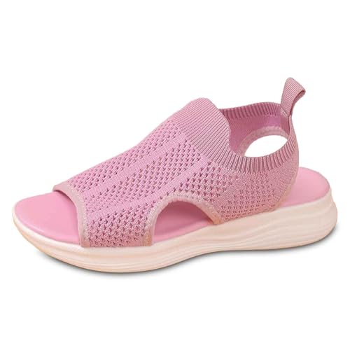 Damen Sandalen Sommer Mesh Orthopädische Schuhe Bequem Waschbare Slingback Orthopädische Slide Sport mit Weiche Fussbett Outdoor Wassersandalen Casual Strick Plateau Damen Sandalen Sommer Mesh Orthopädische Schuhe Bequem Waschbare Slingback Orthopädische Slide Sport mit Weiche Fussbett Outdoor Wassersandalen Casual Strick Plateau von Generic