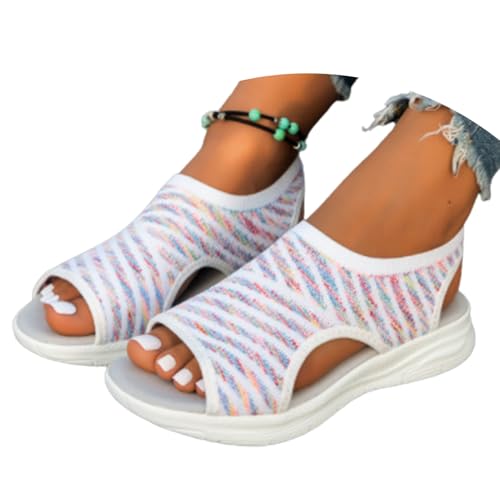 Damen Sandalen Sommer Mesh Orthopädische Schuhe Bequem Waschbare Slingback Slide Sport mit Weiche Fussbett Outdoor Wassersandalen Casual Strick Plateau 2025 Neu Damen Sandalen Sommer Mesh Orthopädische Schuhe Bequem Waschbare Slingback Slide Sport mit Weiche Fussbett Outdoor Wassersandalen Casual Strick Plateau 2025 Neu von Generic