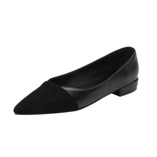 Damen Schick Spitze Ballerinas Zweifarbiges Design Hineinschlüpfen Niedrige Absätze Stilvolles Büro Täglich Freizeitschuhe,Schwarz,38.5 EU Damen Schick Spitze Ballerinas Zweifarbiges Design Hineinschlüpfen Niedrige Absätze Stilvolles Büro Täglich Freizeitschuhe,Schwarz,38.5 EU von Generic