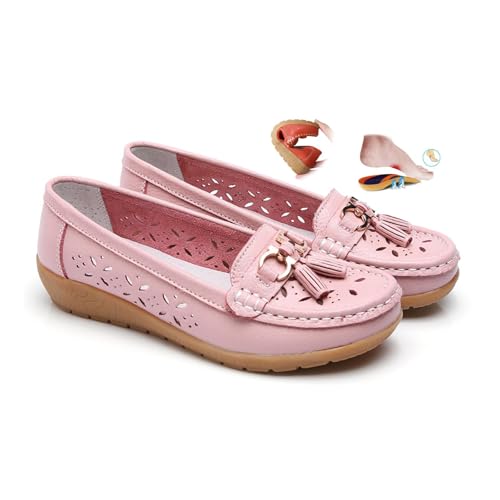 Damen Schlupfschuhe Leder Loafer Mode Elegant Mokassins Bootsschuhe Orthopädische rutschfeste Flache Schuhe Bequeme Wanderschuhe Work Office Driving Flachschuhe Penny Schuhe Sandalen Damen Schlupfschuhe Leder Loafer Mode Elegant Mokassins Bootsschuhe Orthopädische rutschfeste Flache Schuhe Bequeme Wanderschuhe Work Office Driving Flachschuhe Penny Schuhe Sandalen von Generic