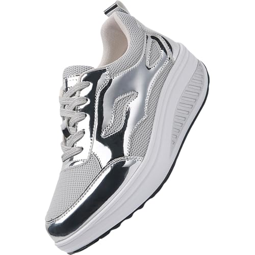 Damen Schuhe Elegant und Bequem Sneaker Damen Mesh Atmungsaktive Slip On Sportschuhe Fitness Turnschuhe Leichte Walkingschuhe Freizeitschuhe Schuhe Damen Laufschuhe Größe 35-43 von Generic