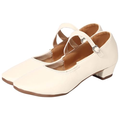 Damen Schuhe elegant und bequem mit High Heels für Latein Tanzschuhe Damen und Tanzschuhe Mädchen mit Dance Heels und sexy Schuhe (White, 39) von Generic