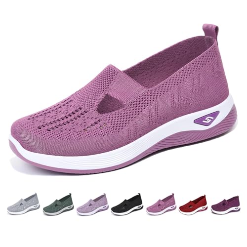 Damen Slip on Sneaker Frauen Gewebt Orthopädische Schuhe Atmungsaktiv Turnschuhe Leicht Laufschuhe Sportschuhe Bequeme Schlupfschuhe Walkingschuhe Arch Support Schuhe Damen Slip on Sneaker Frauen Gewebt Orthopädische Schuhe Atmungsaktiv Turnschuhe Leicht Laufschuhe Sportschuhe Bequeme Schlupfschuhe Walkingschuhe Arch Support Schuhe von Generic