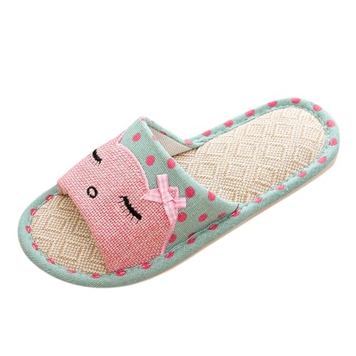 Damen Slipper, LäSsig Weite Barfuss Sandalen Elegant Flach Strass Schuhe Coole Sandaletten Slipperstrandschuhe Strand Komfort Plattform Strandschuhe von Generic