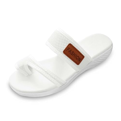 Damen Slipper, LäSsig Weite Barfuss Sandalen Elegant Flach Strass Schuhe Sommer Pantoletten Slippers Breite FüßE Bequem Weichen Sohlen Peep Toe Plateau Damen Slipper, LäSsig Weite Barfuss Sandalen Elegant Flach Strass Schuhe Sommer Pantoletten Slippers Breite FüßE Bequem Weichen Sohlen Peep Toe Plateau von Generic