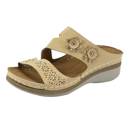 Damen Slipper, LäSsig Zehentrenner Mode Strasssteine Casual Strick Sandalen Breite FüßE Elegant Wedge Peep Toe Anti-Rutsch-Sandalen Hausschuhe Damen Slipper, LäSsig Zehentrenner Mode Strasssteine Casual Strick Sandalen Breite FüßE Elegant Wedge Peep Toe Anti-Rutsch-Sandalen Hausschuhe von Generic