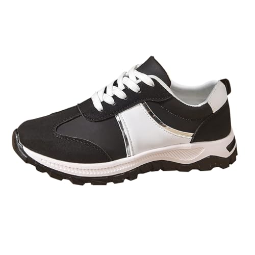 Damen-Sneaker, Sportschuhe, Laufen, Orthopädisch, Patchwork, rutschfest, atmungsaktiv, Wanderschuhe, modisch, Fitness, Jogging, Sneaker, bequem, dunkelgrau, 42 EU von Generic