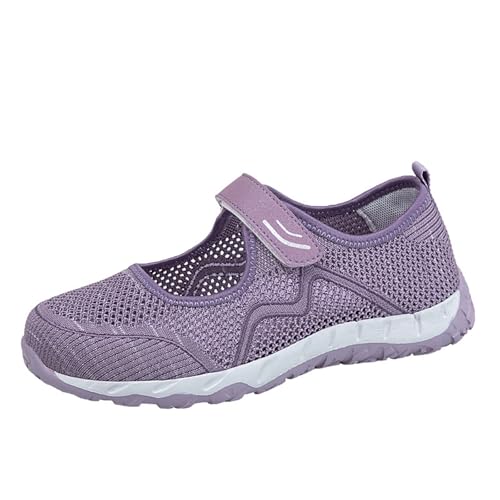 Damen-Sneaker, ohne Schnürsenkel, orthopädisch, atmungsaktiv, Mesh, Wanderschuhe, Fitnessstudio, Training, Fitness, Sneaker, modisch, Light Violet, 38 EU Damen-Sneaker, ohne Schnürsenkel, orthopädisch, atmungsaktiv, Mesh, Wanderschuhe, Fitnessstudio, Training, Fitness, Sneaker, modisch, Light Violet, 38 EU von Generic