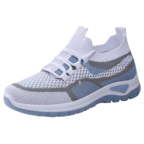 Damen-Sneaker, orthopädisch, Laufschuhe, Mesh, atmungsaktiv, leicht, bequem, Sportschuhe, Walking, Laufen, Sneaker, modisch, blau, 42 EU von Generic