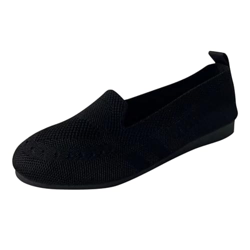 Damen Sneaker Frauen Spitze Zehe Ballett Flach Strickkleid Schuhe Ballerinas Komfort Slip On Flats für Frau Klassische von Generic