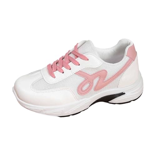 Damen Sneaker Retro Style Sneaker Tennis Skateboarden Mit Schnürsenkeln Wildleder Laufschuhe Modische rutschfeste Freizeit Skate-Schuhe Freizeitschuhe Flach Modische Turnschuhe (41) von Generic