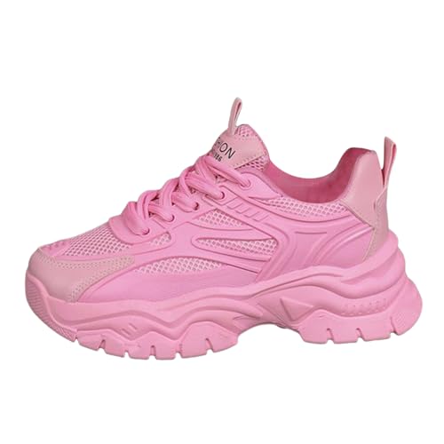 Damen Sneakers Flying Weaving Winter Laufschuhe Freizeitschuhe mit Dicker Sohle Rundkopf Design für Komfort Mode (RD1, 36) von Generic