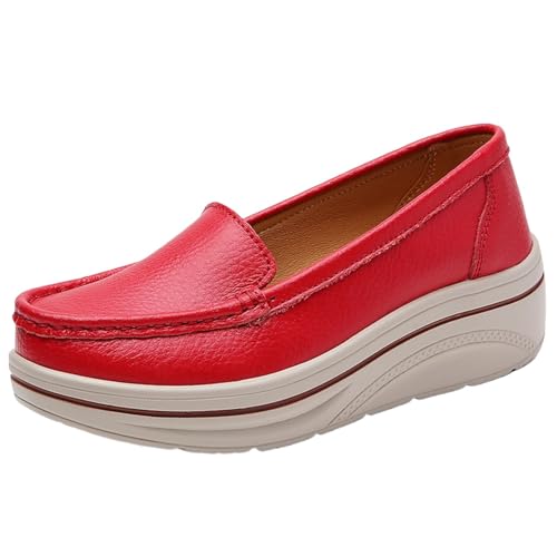 Damen Sneakers Leicht Wanderschuhe Runde Zehe Stricken Orthopädische Turnschuhe rutschfeste Joggingschuhe Leicht Bequemer Freizeitschuhe Outdoor Sportschuhe von Generic
