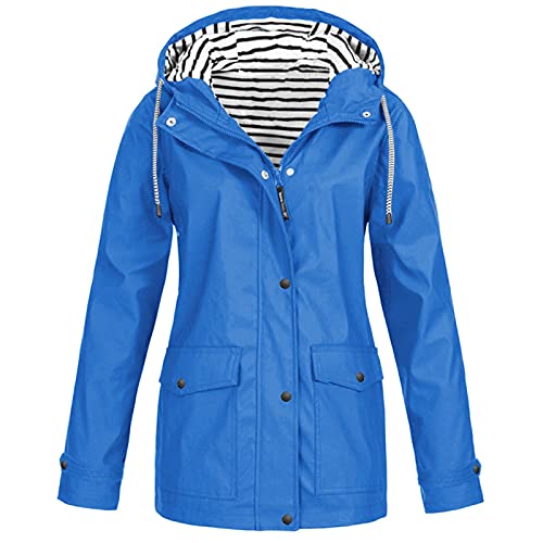 Damen Softshelljacke Hoodie Übergangs Jacke Warme Mantel Windbreaker Trekkingjacke Atmungsaktiv Regenjacke Funktionsjacke Winddicht Wasserdicht Sportjacke Mit Tasche Große Größe von Generic