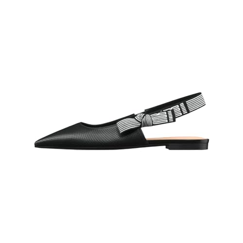 Damen Sommerschuhe Spitz Vorne Geschlossen Rückenfrei Flache Sandalen Atmungsaktiv Bequem Mit Knöchelriemen Niedriger Absatz Elegant Freizeit Für Kleid Party,Schwarz,37 EU Damen Sommerschuhe Spitz Vorne Geschlossen Rückenfrei Flache Sandalen Atmungsaktiv Bequem Mit Knöchelriemen Niedriger Absatz Elegant Freizeit Für Kleid Party,Schwarz,37 EU von Generic
