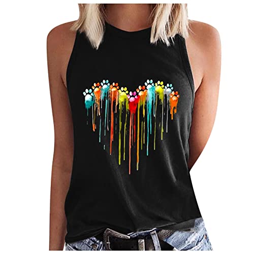 Generic Damen Spaghetti Top Gerippt Sommer Sexy Tank Top Cami Oberteile Ärmellos Slim Fit Basic Shirt Ribbed Träger Tops Einfarbig Frühlingsangebote von Generic