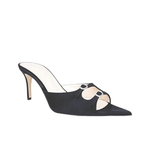 Damen Spitz Offene Zehen High Heels Pantoletten Sandalen, Slip-on Stiletto Heels Abendsandalen, Slingback Hausschuhe Pantoletten Hochzeit Büro Basic Sommerschuhe,Schwarz,43 EU Damen Spitz Offene Zehen High Heels Pantoletten Sandalen, Slip-on Stiletto Heels Abendsandalen, Slingback Hausschuhe Pantoletten Hochzeit Büro Basic Sommerschuhe,Schwarz,43 EU von Generic
