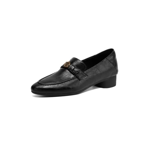 Damen Spitz Zulaufende Loafer Kunstleder Metall Akzent Niedrige Klobige Blockabsätze Slip on Flache Schuhe Büro Arbeitskleid Freizeitschuhe,Schwarz,42.5 EU Damen Spitz Zulaufende Loafer Kunstleder Metall Akzent Niedrige Klobige Blockabsätze Slip on Flache Schuhe Büro Arbeitskleid Freizeitschuhe,Schwarz,42.5 EU von Generic