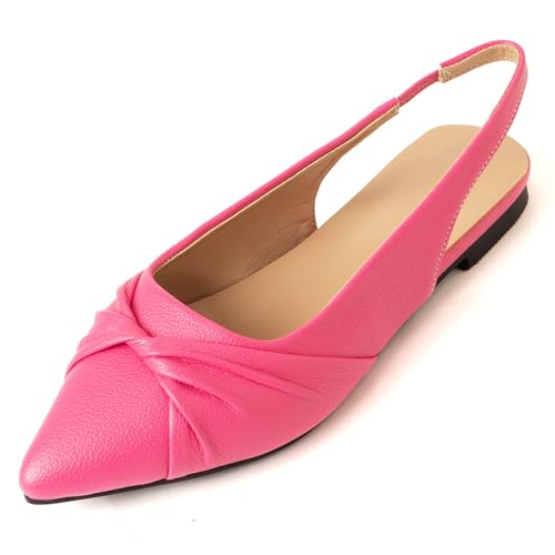 Damen Spitze Zehe Slingback Flats Sandalen Schlupfschuhe Kleider Schuhe Damen Blockabsatz Schnalle Flats Hochzeitsschuhe Für Alltag Und Büro Große Größen,Fuchsia,47 EU Damen Spitze Zehe Slingback Flats Sandalen Schlupfschuhe Kleider Schuhe Damen Blockabsatz Schnalle Flats Hochzeitsschuhe Für Alltag Und Büro Große Größen,Fuchsia,47 EU von Generic