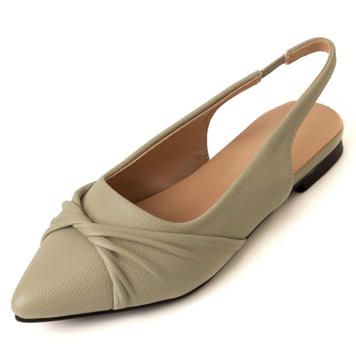 Damen Spitze Zehe Slingback Flats Sandalen Schlupfschuhe Kleider Schuhe Damen Blockabsatz Schnalle Flats Hochzeitsschuhe Für Alltag Und Büro Große Größen,Sage Green,38 EU Damen Spitze Zehe Slingback Flats Sandalen Schlupfschuhe Kleider Schuhe Damen Blockabsatz Schnalle Flats Hochzeitsschuhe Für Alltag Und Büro Große Größen,Sage Green,38 EU von Generic