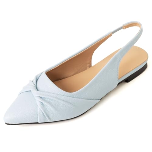 Damen Spitze Zehe Slingback Flats Sandalen Schlupfschuhe Kleider Schuhe Damen Blockabsatz Schnalle Flats Hochzeitsschuhe Für Alltag Und Büro Große Größen,Sky Blue,40 EU Damen Spitze Zehe Slingback Flats Sandalen Schlupfschuhe Kleider Schuhe Damen Blockabsatz Schnalle Flats Hochzeitsschuhe Für Alltag Und Büro Große Größen,Sky Blue,40 EU von Generic