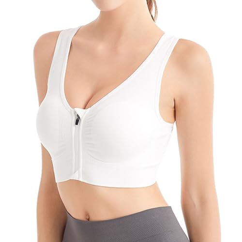 Damen Sport BH Stark Halt Active Bra Höhe Beanspruchung Trainieren Bustier Fuer Yoga Fitness - Mit Reißverschluss von Generic