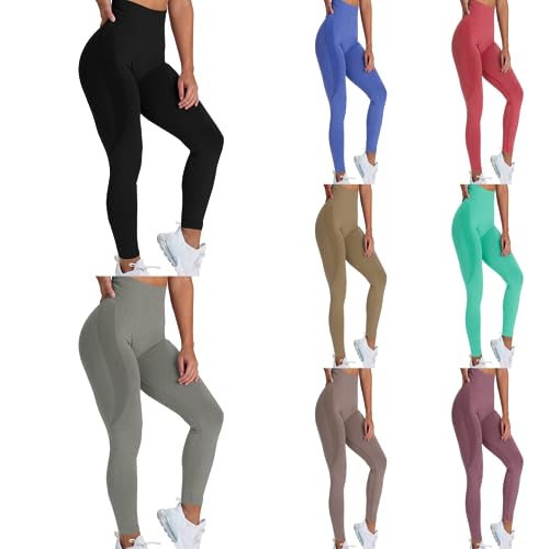 Damen Sports Leggings Slim Fit Hohe Taille Lange mit Bauchkontrolle Sport Blickdicht Yogahose Fitnesshose Laufhose Tights für zum Laufen Radfahren Fitness von Generic