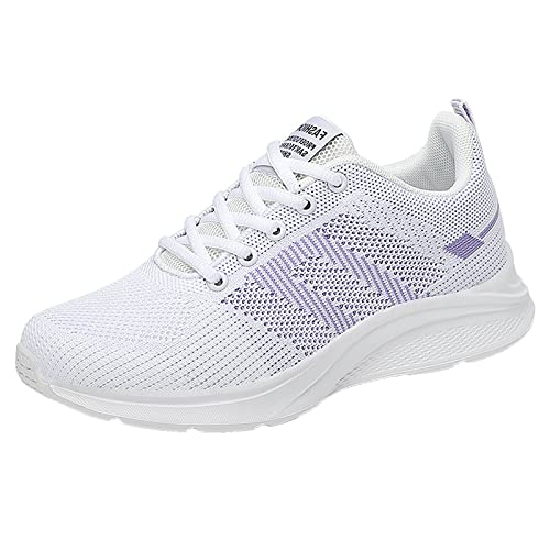 Damen Sportschuhe Atmungsaktiv Leicht Bequem Freizeit Turnschuhe Mesh Sneaker Low Top Laufschuhe Für Fitness Alltag Weich Flexibel (PP2, 41) von Generic