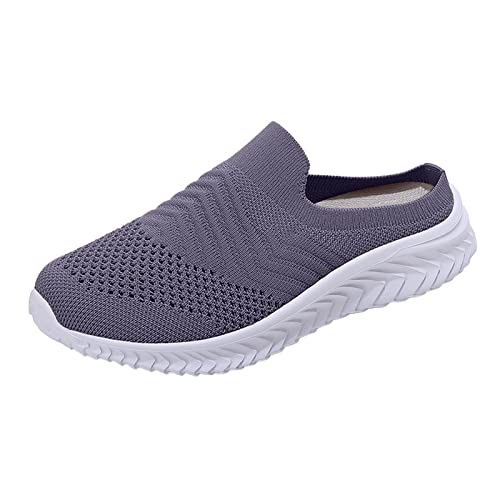 Damen Sportschuhe Leichte Bequeme Sneaker Mesh Atmungsaktiv Freizeit Turnschuhe Flach Flexible Laufschuhe für Fitness Alltag (Purple, 41) von Generic