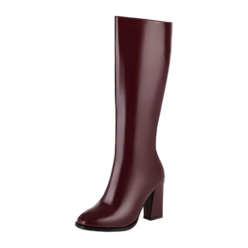 Damen Stiefeletten Blockabsatz Übergangsstiefel Boots Mit Zipper Herbst Mit Schnalle Absatz Ankle Boots Kurzstiefel Braun Halbhohe Westernstiefel Halbhoch Westernstiefel Damenstiefel von Generic