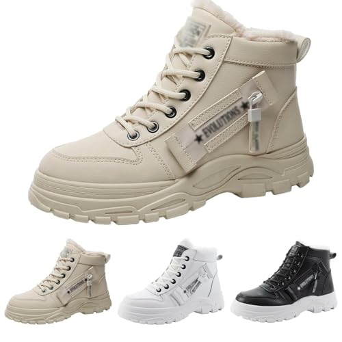 Damen Stiefeletten Mit Absatz Zum Schnüren Elegant - Winterboots Damen Gefüttert Springerstiefel rutschfeste Winterschuhe Leicht Outdoorschuhe Knöchelhoch Trekkingschuhe Weite H Snow Boots Damen Stiefeletten Mit Absatz Zum Schnüren Elegant - Winterboots Damen Gefüttert Springerstiefel rutschfeste Winterschuhe Leicht Outdoorschuhe Knöchelhoch Trekkingschuhe Weite H Snow Boots von Generic