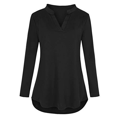 Damen Stillshirt Umstandsmode T-Shirt V-Ausschnitt Bluse Umstandstop Umstandsshirt Schwangerschaft Kleidung Stilltop Langarmshirt Basic Oberteil Langarm Tops3/4 Ärmel Kariertes Hemd (Black-c, M) von Generic