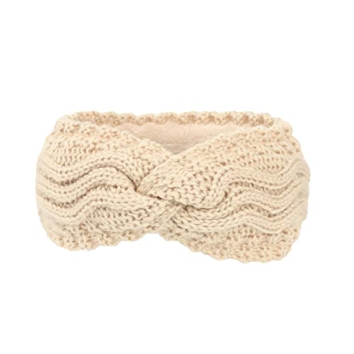 Damen-Stirnband, lässig, einfarbig, für den Außenbereich, Spleißen, gehäkelt, Holey-Stirnband, Haarband (Beige-4, Einheitsgröße) von Generic