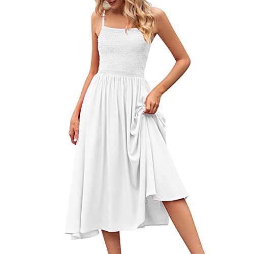 Damen Strandkleid Tunika Kleid,Summer Kleid Weit Geschnitten,Gestreiftes Kleid,Jeanskleid Große Größen,Business Kleidung Damen,Geripptes Strickkleid,Strandkleider Damen Sommer von Generic