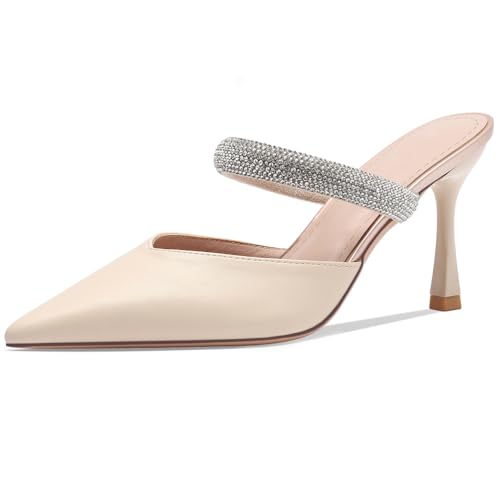 Damen Strass Steg über Spann Stiletto Absatz Riemchen Spitz Zehe Für Hochzeitsfeier Party & Verabredung,Apricot,38 EU Damen Strass Steg über Spann Stiletto Absatz Riemchen Spitz Zehe Für Hochzeitsfeier Party & Verabredung,Apricot,38 EU von Generic