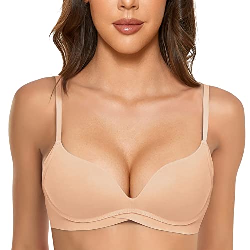 Damen T-Shirt BH mit Push Up Gepolstert Bralette BHS ohne Bügel Nahtloser Bequemer Softschalen BH Damen T-Shirt BH mit Push Up Gepolstert Bralette BHS ohne Bügel Nahtloser Bequemer Softschalen BH von Generic