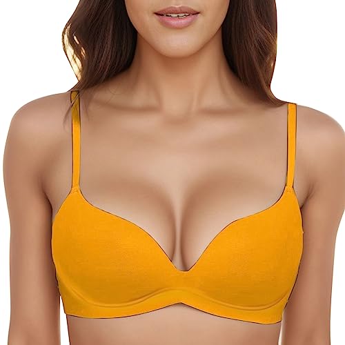 Damen T-Shirt BH mit Push Up Gepolstert Bralette BHS ohne Bügel Nahtloser Bequemer Softschalen BH von Generic